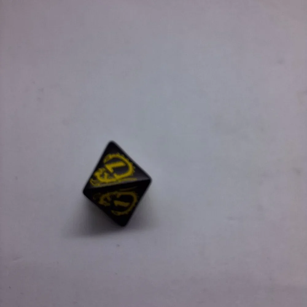 Dragons‎ RPG Dice Set Black And Yellow Role-Playing Game D&D Magic Counter MTG
